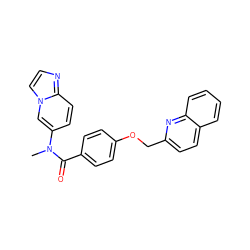 CN(C(=O)c1ccc(OCc2ccc3ccccc3n2)cc1)c1ccc2nccn2c1 ZINC000096914924