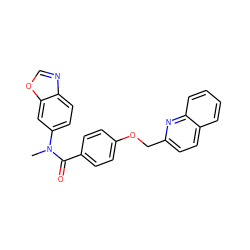 CN(C(=O)c1ccc(OCc2ccc3ccccc3n2)cc1)c1ccc2ncoc2c1 ZINC000096914925