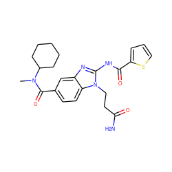 CN(C(=O)c1ccc2c(c1)nc(NC(=O)c1cccs1)n2CCC(N)=O)C1CCCCC1 ZINC000028822300