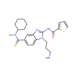 CN(C(=O)c1ccc2c(c1)nc(NC(=O)c1cccs1)n2CCCN)C1CCCCC1 ZINC000028822782