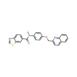 CN(C(=O)c1ccc2ncsc2c1)c1ccc(OCc2ccc3ccccc3n2)cc1 ZINC000096914932