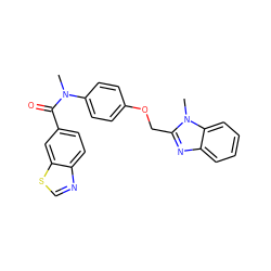 CN(C(=O)c1ccc2ncsc2c1)c1ccc(OCc2nc3ccccc3n2C)cc1 ZINC000096914919