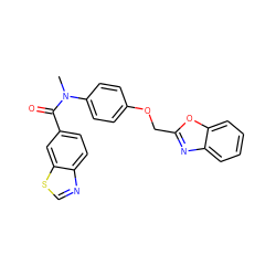 CN(C(=O)c1ccc2ncsc2c1)c1ccc(OCc2nc3ccccc3o2)cc1 ZINC000096914918