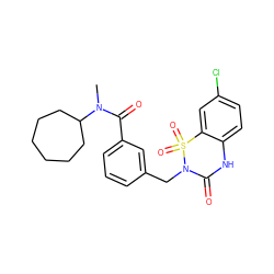 CN(C(=O)c1cccc(CN2C(=O)Nc3ccc(Cl)cc3S2(=O)=O)c1)C1CCCCCC1 ZINC000084587703