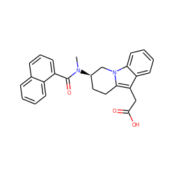 CN(C(=O)c1cccc2ccccc12)[C@@H]1CCc2c(CC(=O)O)c3ccccc3n2C1 ZINC000071334826