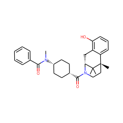 CN(C(=O)c1ccccc1)[C@H]1CC[C@@H](C(=O)N2CC[C@@]3(C)c4cccc(O)c4C[C@@H]2C3(C)C)CC1 ZINC001772607727