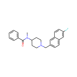 CN(C(=O)c1ccccc1)C1CCN(Cc2ccc3cc(F)ccc3c2)CC1 ZINC000029123491