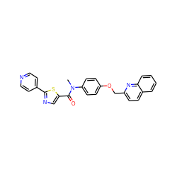 CN(C(=O)c1cnc(-c2ccncc2)s1)c1ccc(OCc2ccc3ccccc3n2)cc1 ZINC000096911638