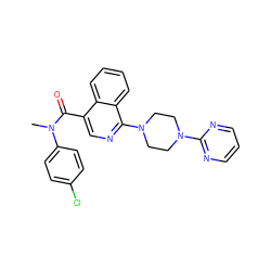 CN(C(=O)c1cnc(N2CCN(c3ncccn3)CC2)c2ccccc12)c1ccc(Cl)cc1 ZINC000020104068