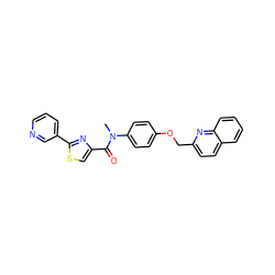 CN(C(=O)c1csc(-c2cccnc2)n1)c1ccc(OCc2ccc3ccccc3n2)cc1 ZINC000116872020