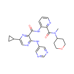 CN(C(=O)c1ncccc1NC(=O)c1nc(C2CC2)cnc1Nc1cncnc1)C1CCOCC1 ZINC000169701867