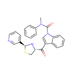 CN(C(=O)n1cc(C(=O)[C@@H]2CS[C@@H](c3cccnc3)N2)c2ccccc21)c1ccccc1 ZINC000013737477