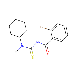 CN(C(=S)NC(=O)c1ccccc1Br)C1CCCCC1 ZINC000001003897