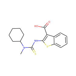 CN(C(=S)Nc1sc2ccccc2c1C(=O)O)C1CCCCC1 ZINC000043121836