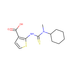 CN(C(=S)Nc1sccc1C(=O)O)C1CCCCC1 ZINC000042920260