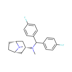 CN(C(c1ccc(F)cc1)c1ccc(F)cc1)[C@@H]1C[C@@H]2CC[C@H](C1)N2C ZINC000101060964