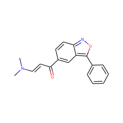 CN(C)/C=C/C(=O)c1ccc2noc(-c3ccccc3)c2c1 ZINC000001397439