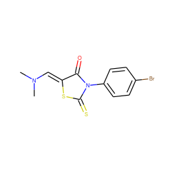 CN(C)/C=C1\SC(=S)N(c2ccc(Br)cc2)C1=O ZINC000012368590