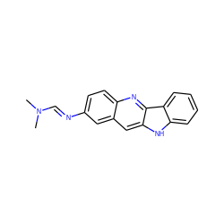 CN(C)/C=N/c1ccc2nc3c(cc2c1)[nH]c1ccccc13 ZINC000102939415