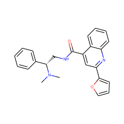 CN(C)[C@@H](CNC(=O)c1cc(-c2ccco2)nc2ccccc12)c1ccccc1 ZINC000002634772