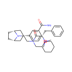 CN(C)[C@@H](Cc1ccccc1)C(=O)N(CCN1[C@H]2CC[C@@H]1C[C@H](c1cccc(C(N)=O)c1)C2)CC1CCCCC1 ZINC000117301085