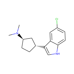 CN(C)[C@@H]1CC[C@@H](c2c[nH]c3ccc(Cl)cc23)C1 ZINC000038526172