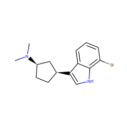 CN(C)[C@@H]1CC[C@H](c2c[nH]c3c(Br)cccc23)C1 ZINC000038881685