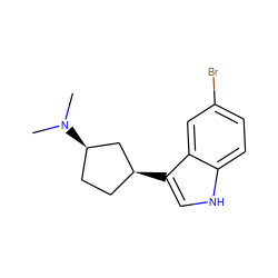 CN(C)[C@@H]1CC[C@H](c2c[nH]c3ccc(Br)cc23)C1 ZINC000064446741