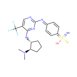 CN(C)[C@@H]1CCC[C@H]1Nc1nc(N=C2C=CC(=[S@@](C)(=N)O)C=C2)ncc1C(F)(F)F ZINC000514290507