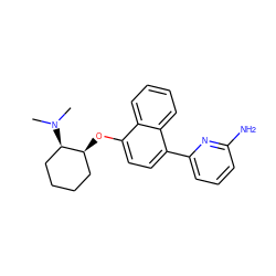 CN(C)[C@@H]1CCCC[C@@H]1Oc1ccc(-c2cccc(N)n2)c2ccccc12 ZINC000029343539