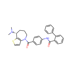 CN(C)[C@@H]1CCCN(C(=O)c2ccc(NC(=O)c3ccccc3-c3ccccc3)cc2)c2ccsc21 ZINC000013532173