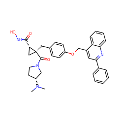 CN(C)[C@@H]1CCN(C(=O)[C@@]2(Cc3ccc(OCc4cc(-c5ccccc5)nc5ccccc45)cc3)C[C@@H]2C(=O)NO)C1 ZINC000044281526