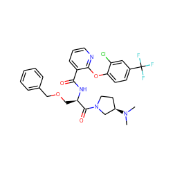 CN(C)[C@@H]1CCN(C(=O)[C@@H](COCc2ccccc2)NC(=O)c2cccnc2Oc2ccc(C(F)(F)F)cc2Cl)C1 ZINC000073159985