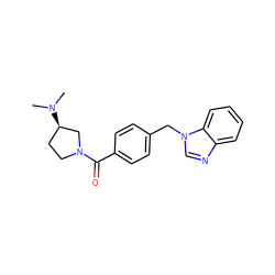 CN(C)[C@@H]1CCN(C(=O)c2ccc(Cn3cnc4ccccc43)cc2)C1 ZINC000045336288