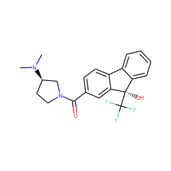 CN(C)[C@@H]1CCN(C(=O)c2ccc3c(c2)[C@](O)(C(F)(F)F)c2ccccc2-3)C1 ZINC000144753272