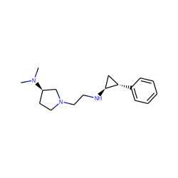 CN(C)[C@@H]1CCN(CCN[C@H]2C[C@@H]2c2ccccc2)C1 ZINC000103230213