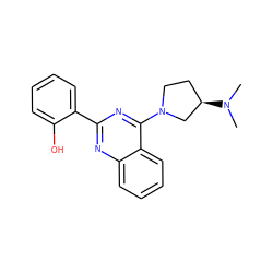 CN(C)[C@@H]1CCN(c2nc(-c3ccccc3O)nc3ccccc23)C1 ZINC000066112109