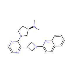 CN(C)[C@@H]1CCN(c2nccnc2C2CN(c3ccc4ccccc4n3)C2)C1 ZINC000139826094