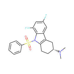 CN(C)[C@@H]1CCc2c(c3cc(F)cc(F)c3n2S(=O)(=O)c2ccccc2)C1 ZINC000060326010