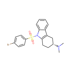 CN(C)[C@@H]1CCc2c(c3ccccc3n2S(=O)(=O)c2ccc(Br)cc2)C1 ZINC000060325484