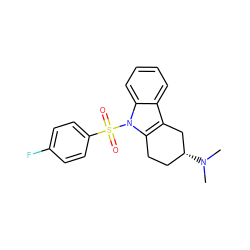 CN(C)[C@@H]1CCc2c(c3ccccc3n2S(=O)(=O)c2ccc(F)cc2)C1 ZINC000060325488