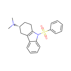 CN(C)[C@@H]1CCc2c(c3ccccc3n2S(=O)(=O)c2ccccc2)C1 ZINC000060325486