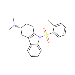 CN(C)[C@@H]1CCc2c(c3ccccc3n2S(=O)(=O)c2ccccc2Br)C1 ZINC000095555384