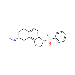 CN(C)[C@@H]1CCc2ccc3c(ccn3S(=O)(=O)c3ccccc3)c2C1 ZINC000036423597