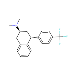 CN(C)[C@@H]1Cc2ccccc2[C@@H](c2ccc(C(F)(F)F)cc2)C1 ZINC000299853037