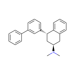 CN(C)[C@@H]1Cc2ccccc2[C@@H](c2cccc(-c3ccccc3)c2)C1 ZINC000139456805