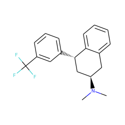 CN(C)[C@@H]1Cc2ccccc2[C@@H](c2cccc(C(F)(F)F)c2)C1 ZINC000299853607