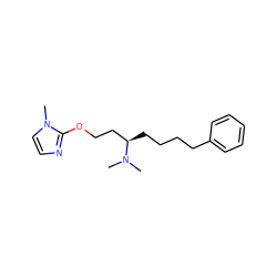 CN(C)[C@H](CCCCc1ccccc1)CCOc1nccn1C ZINC000473091418