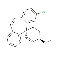 CN(C)[C@H]1C=C[C@]2(CC1)c1ccccc1C=Cc1ccc(Cl)cc12 ZINC000013649954