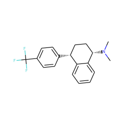 CN(C)[C@H]1CC[C@@H](c2ccc(C(F)(F)F)cc2)c2ccccc21 ZINC000029324283